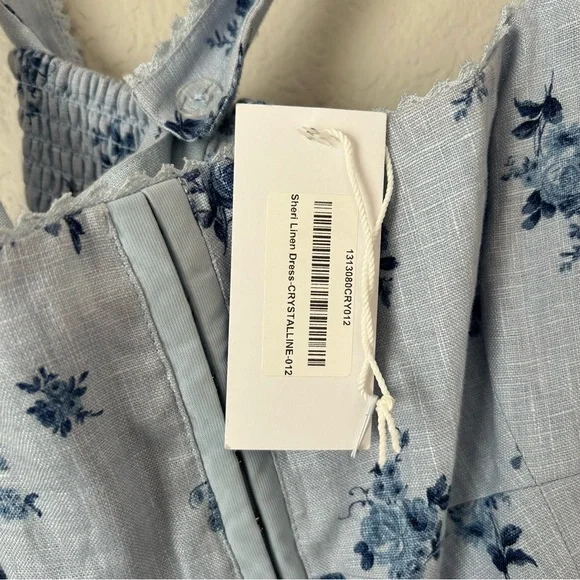 NWT Reformation Sheri Linen Dress in Crystalline